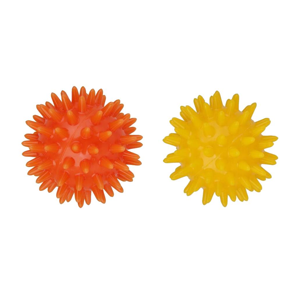 2 Pieces Acupuncture Spikey Roller Massage Ball Relief Body Fatigue 5.5 cm