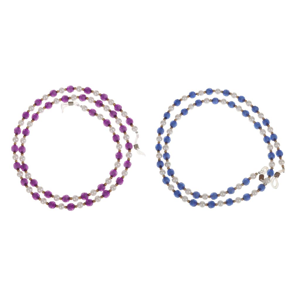 2 Pieces Acrylic Eyeglass Strap Necklace Glasses Sunglass Neck Lanyard Cord