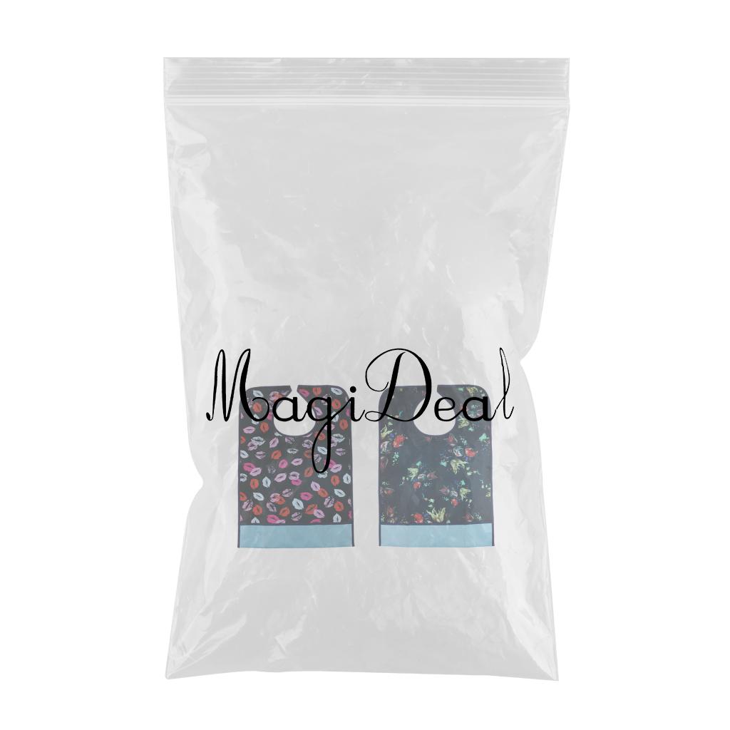 2 Pieces Reusable Adult Bib Mealtime Cloth Protector Disability Aid Apron 02