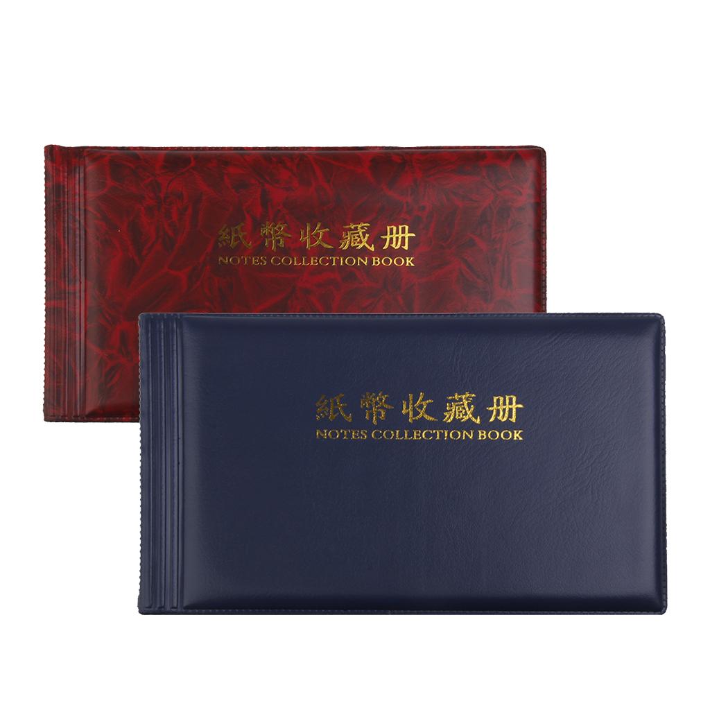 2pcs Banknote Currency Collection Album Paper Money Pocket 30 Pages