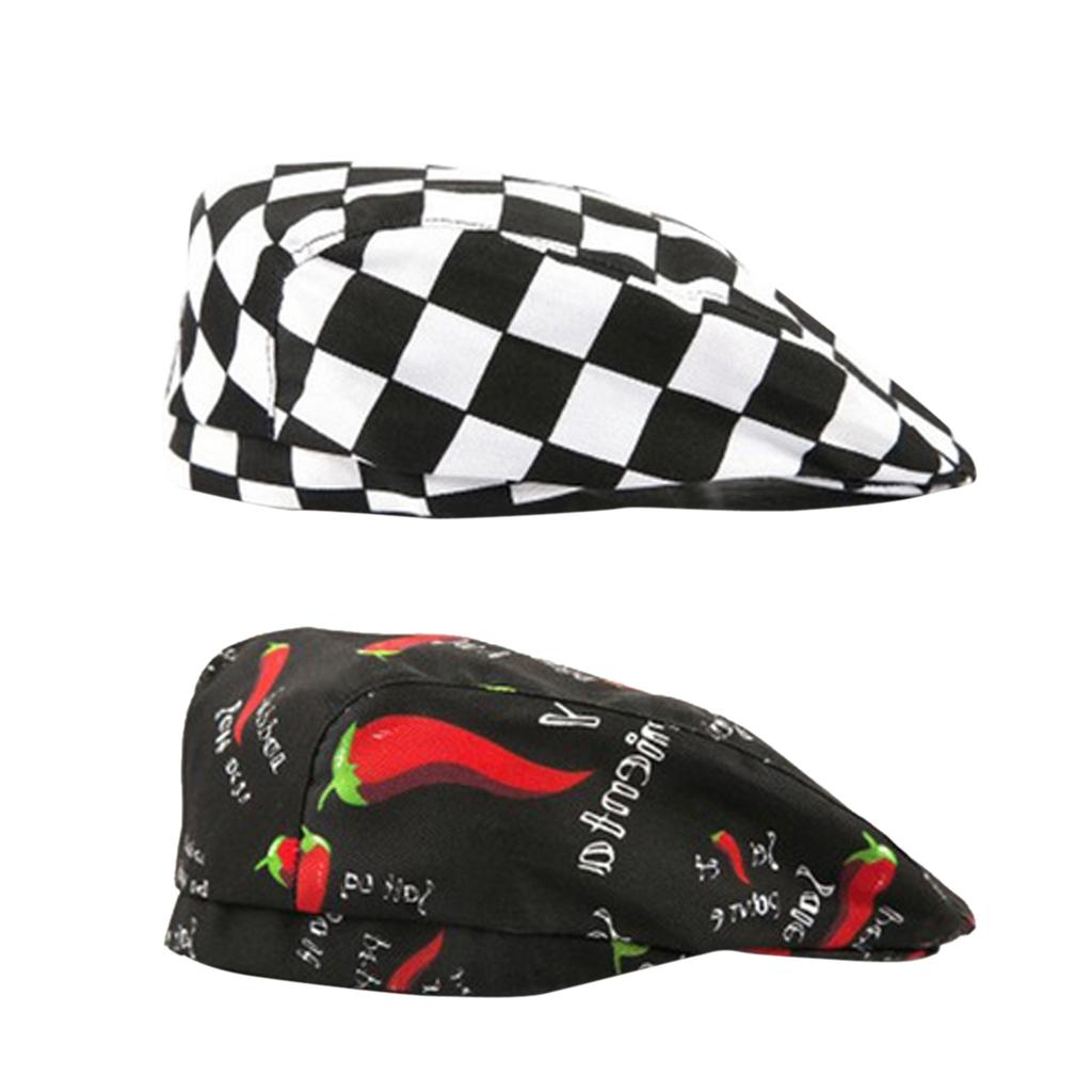 Catering Restaurant Cafe Chef Cook Baker Waiter Beret Hat Skull Cap 2 Pieces