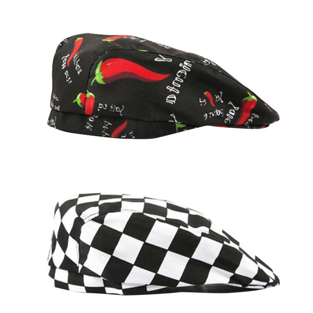 Catering Restaurant Cafe Chef Cook Baker Waiter Beret Hat Skull Cap 2 Pieces