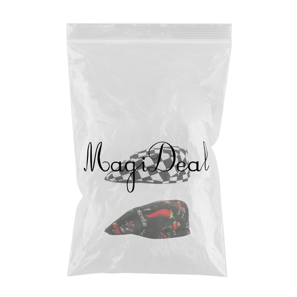 Catering Restaurant Cafe Chef Cook Baker Waiter Beret Hat Skull Cap 2 Pieces