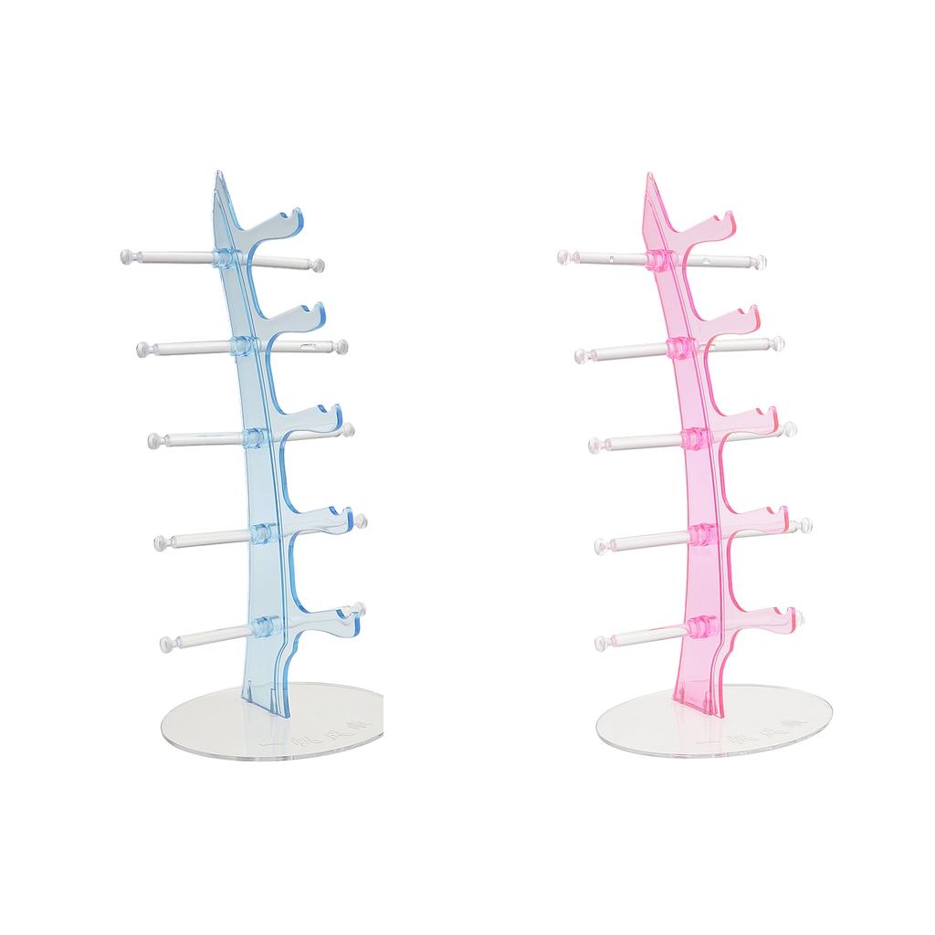 2 Pieces Glasses Display Stand Rack Sunglasses Holder Shelf Organizer 5-Tier