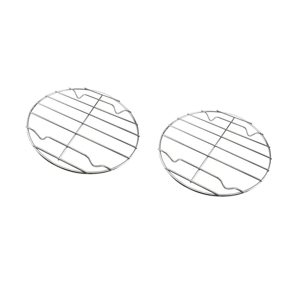 2 pieces Stainless Steel Barbecue Grill Cooking Grates BBQ Replacement Round