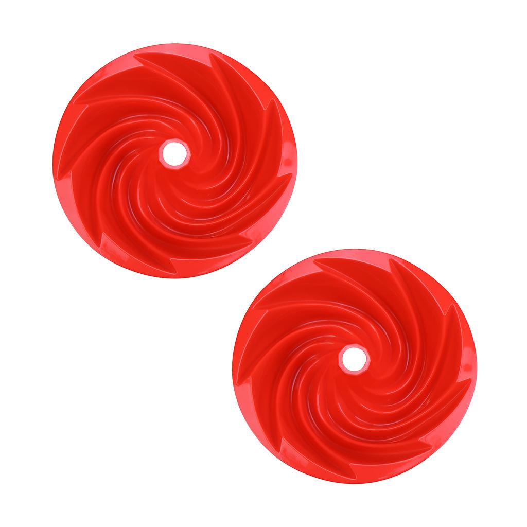 2 Pack Silicone Heritage Cake Bake Pan Swirled Plates Cake Mold