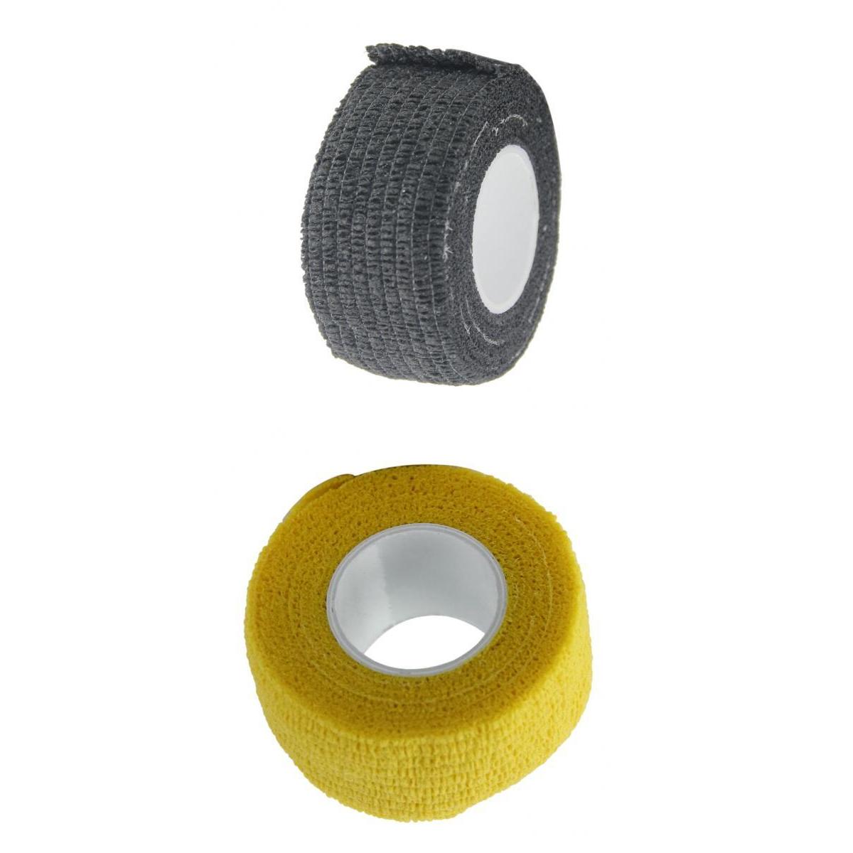 2 Pieces First Aid Ankle Finger Self Adhesive Bandage Gauze Tape Roll 1 inch