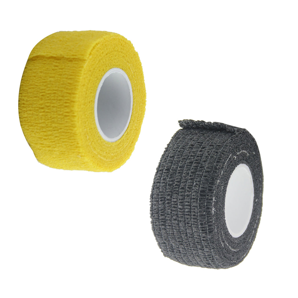 2 Pieces First Aid Ankle Finger Self Adhesive Bandage Gauze Tape Roll 1 inch