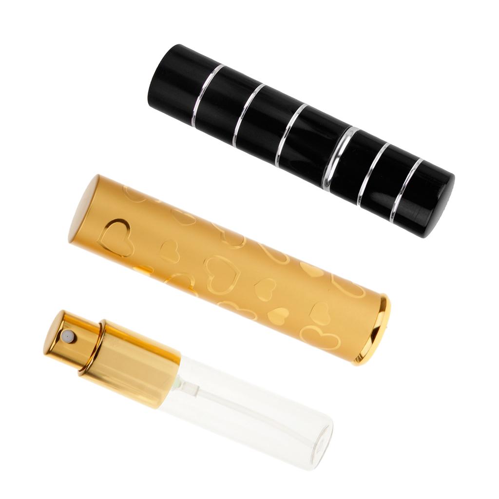 2 Pieces Travel Portable Refillable Empty Perfume Makeup Bottles 10ml 7ml