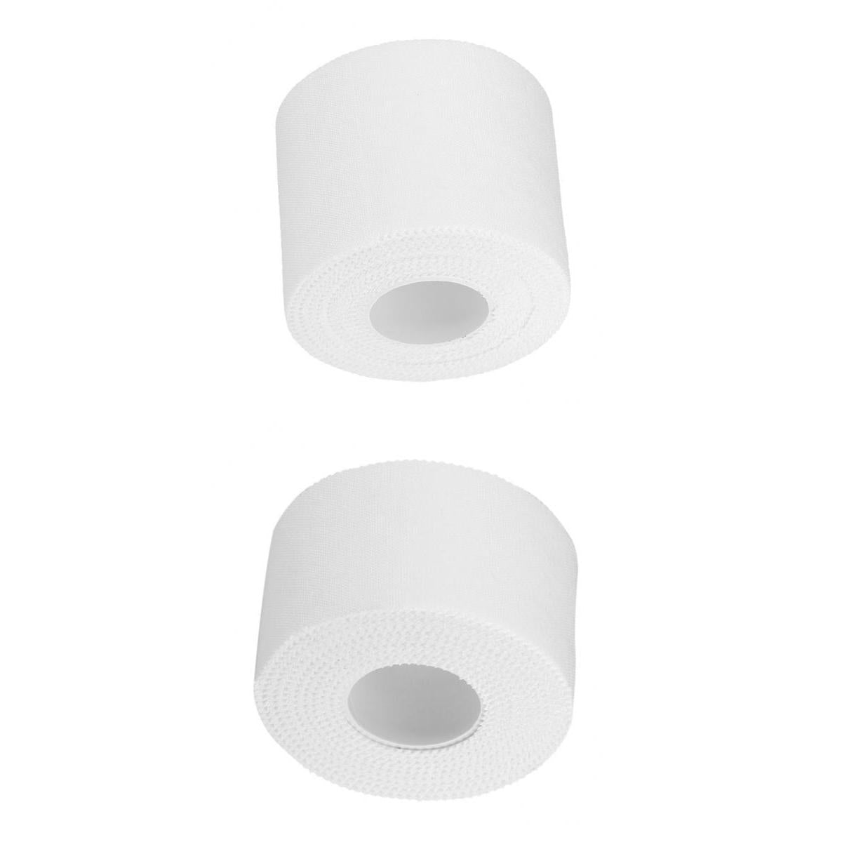 2 Pieces Cotton Self Adherent Bandage Sports First Aid Wrap Tape Rolls White