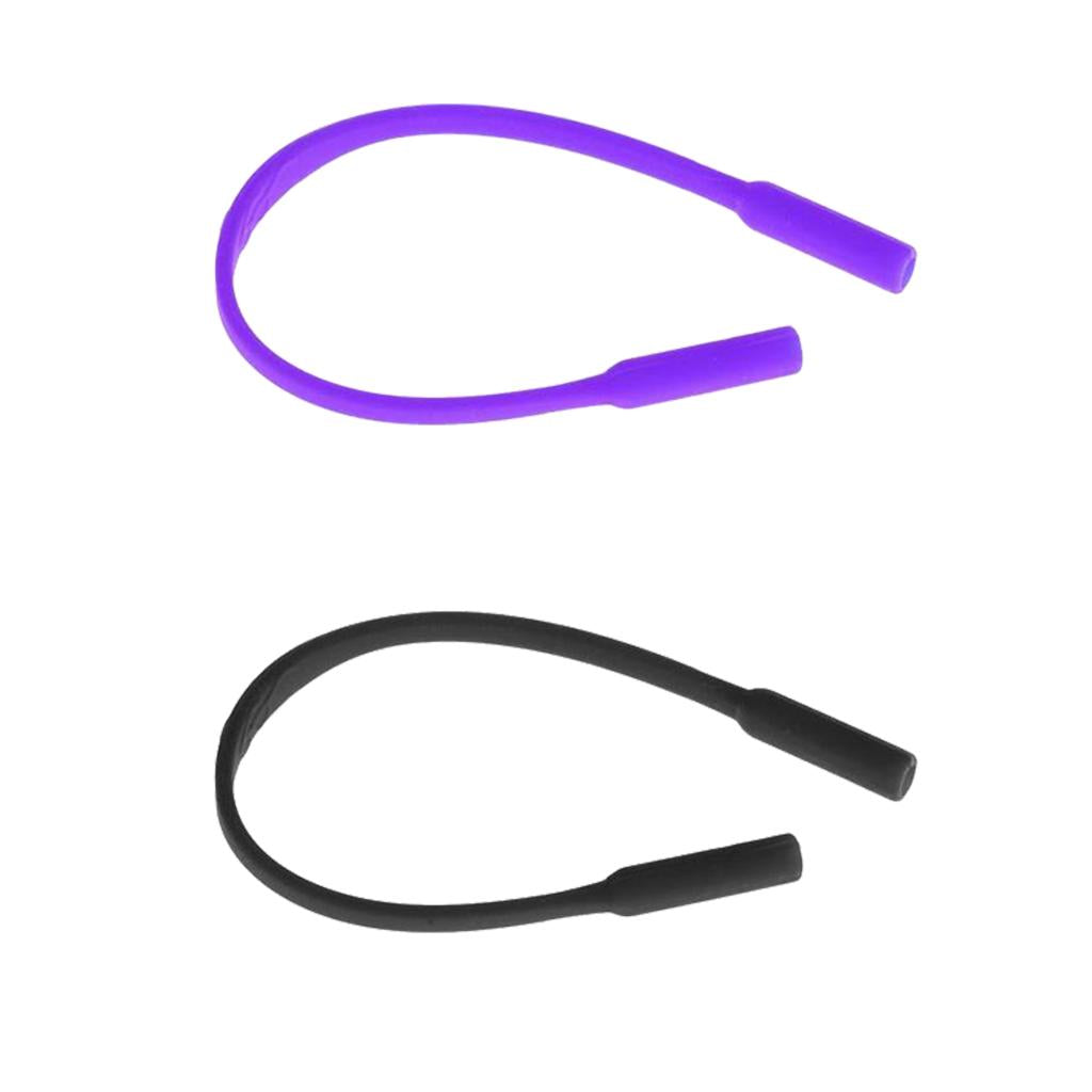 2 Pieces Kids Silicone Gel Eyeglasses Sunglasses Holder Glasses Strap Cords