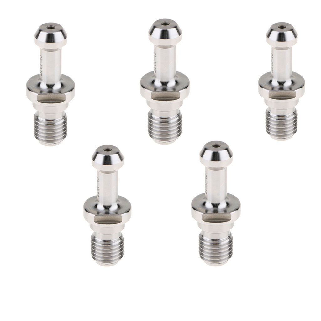 5Pcs 20CrMnTi CNC BT40 45 Degree Pull Stud Retention Knob Bolt Silver 60mm