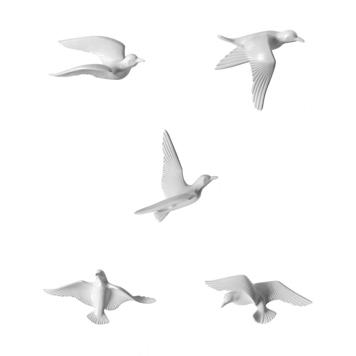 Creative Resin Seagull Shaped Bedroom TV Background Wall Decorations White