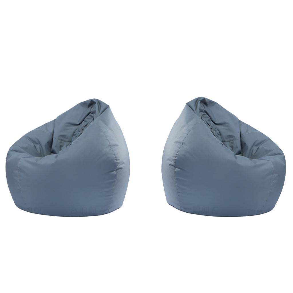 2 Pieces Waterproof Stuffed Animal Storage Bean Bag Cover Gray