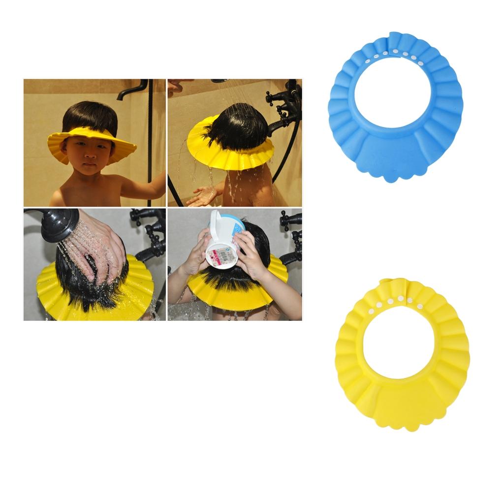 2x Baby Kids Shampoo Bath Shower Cap Wash Hair Shield Waterproof Visor Hat