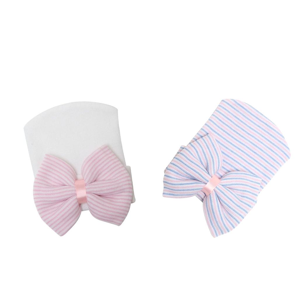 2Pcs Beanie Hat for Newborn Baby Infant Girl Toddler Headwear