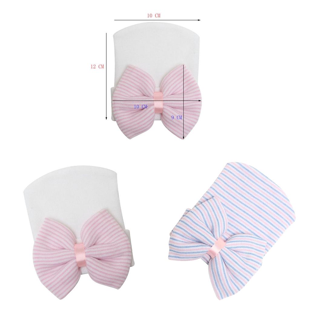 2Pcs Beanie Hat for Newborn Baby Infant Girl Toddler Headwear