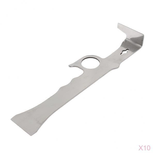 10 Pieces Stainless Steel Beehive Bee Hive Honey Scraper Tool for Beekeepers