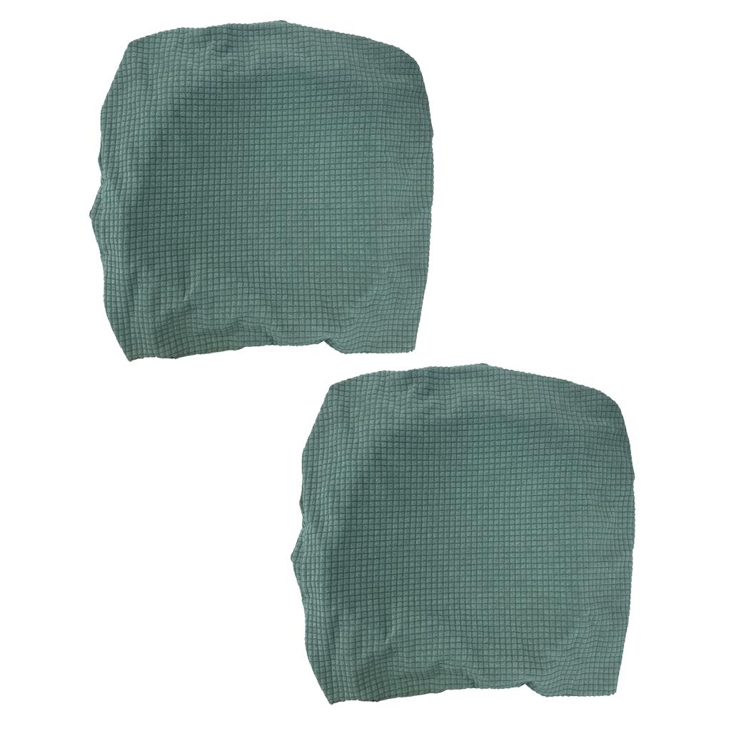 2Pcs Waterproof Stretch Dining Chair Cover Wedding Banquet Party Green