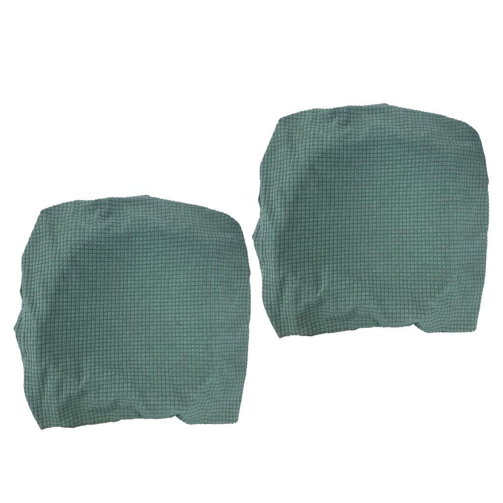 2Pcs Waterproof Stretch Dining Chair Cover Wedding Banquet Party Green