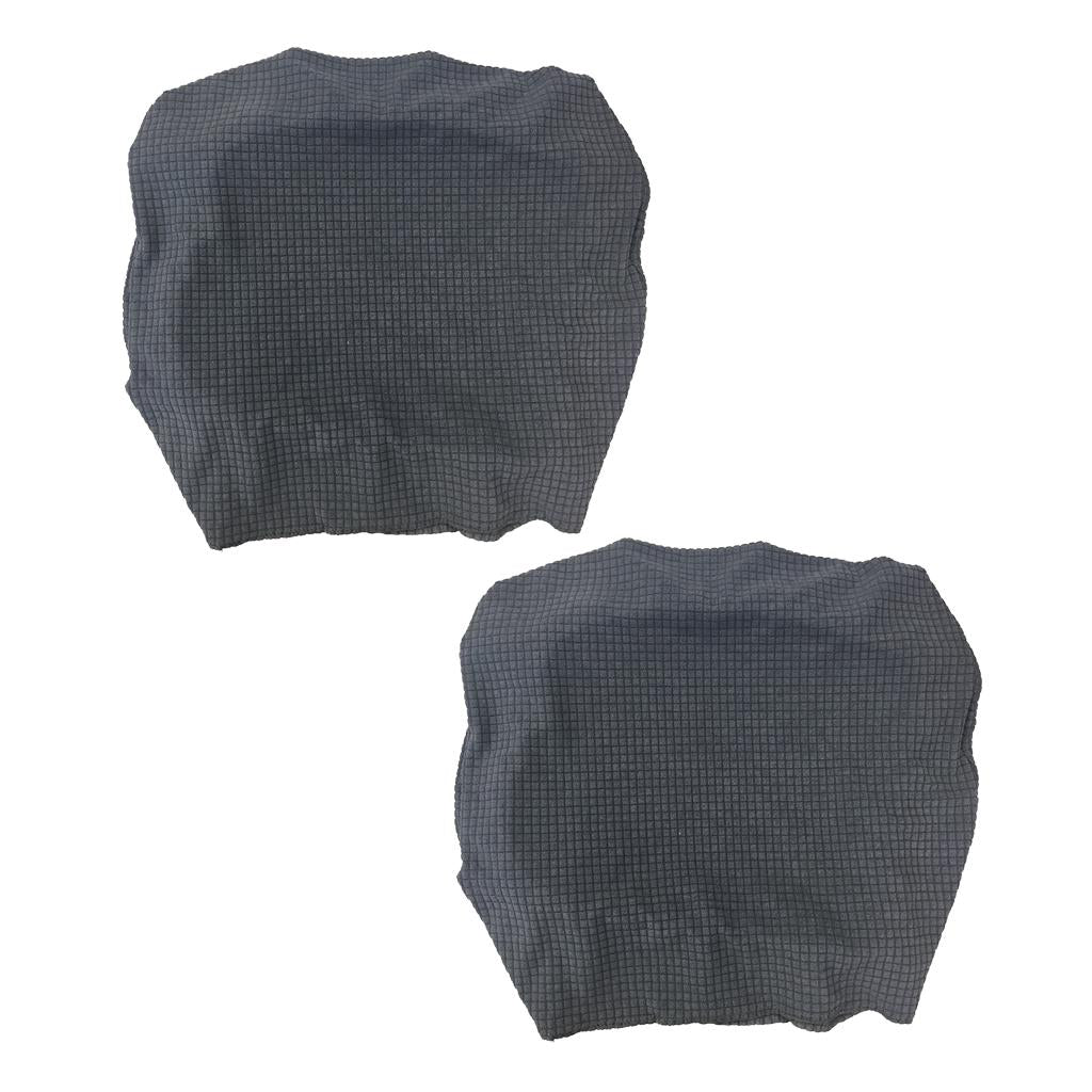 2Pcs Waterproof Stretch Dining Chair Cover Wedding Banquet Party Gray