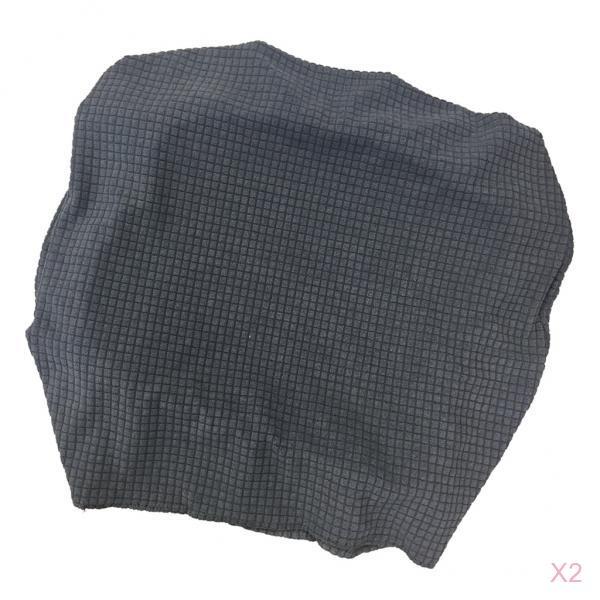 2Pcs Waterproof Stretch Dining Chair Cover Wedding Banquet Party Gray