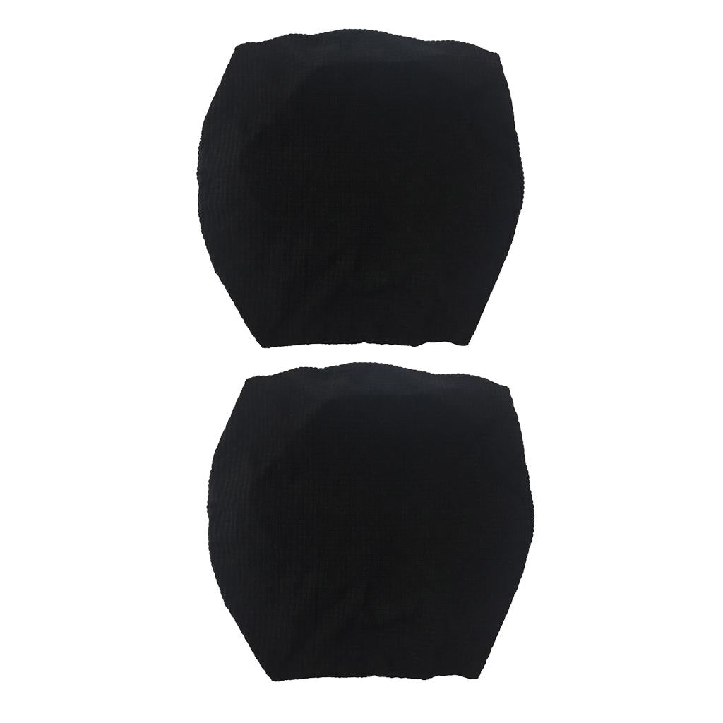 2Pcs Waterproof Stretch Dining Chair Cover Wedding Banquet Party Black