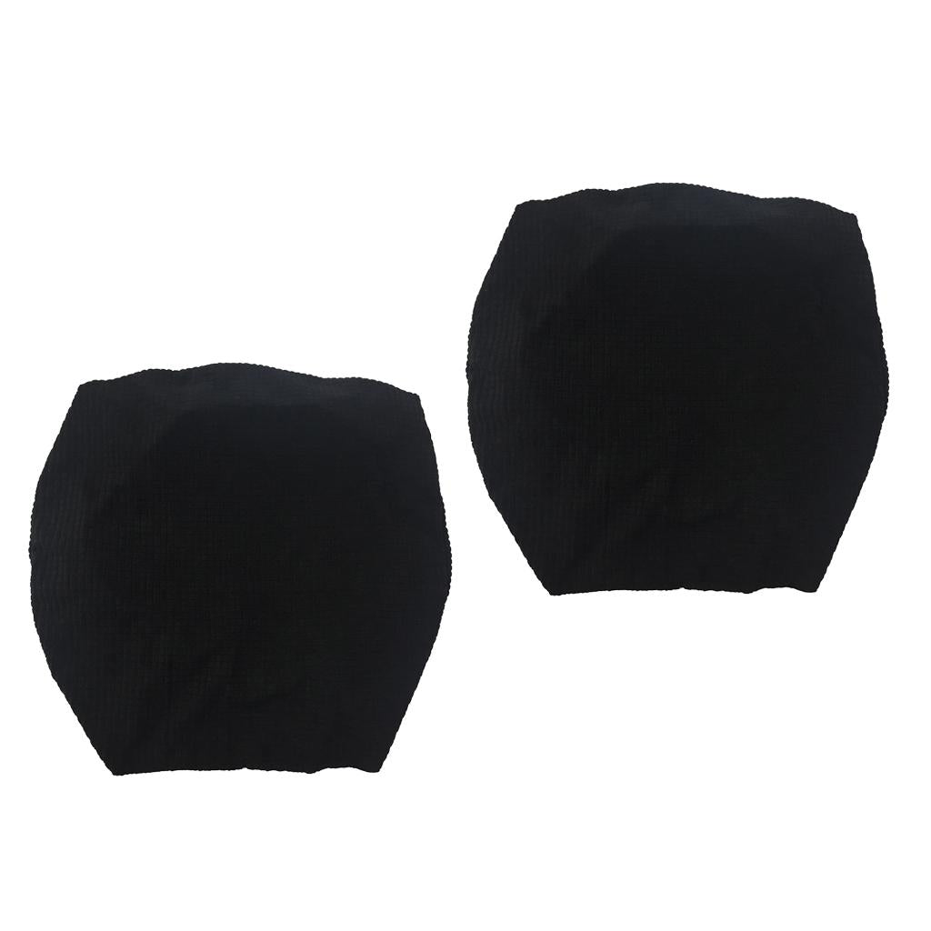 2Pcs Waterproof Stretch Dining Chair Cover Wedding Banquet Party Black