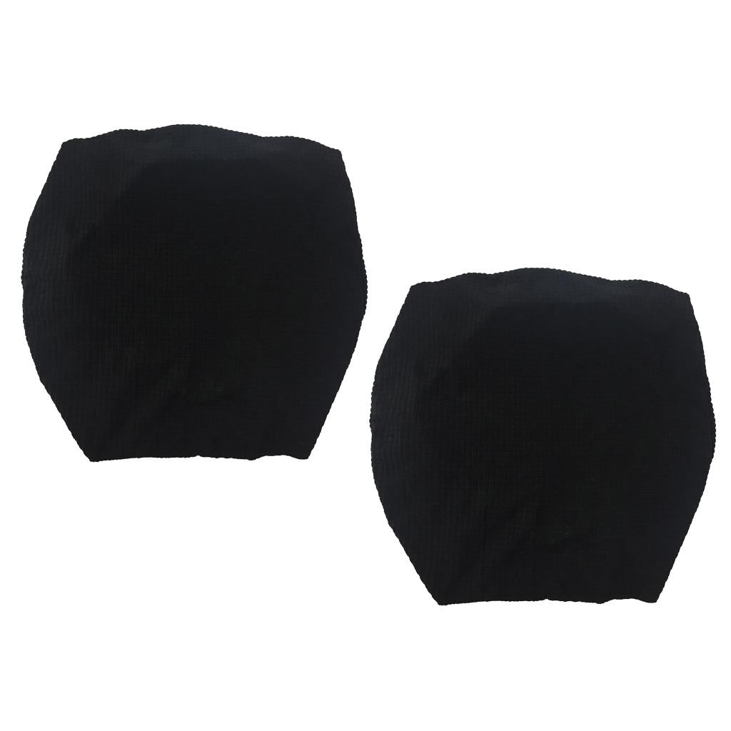 2Pcs Waterproof Stretch Dining Chair Cover Wedding Banquet Party Black