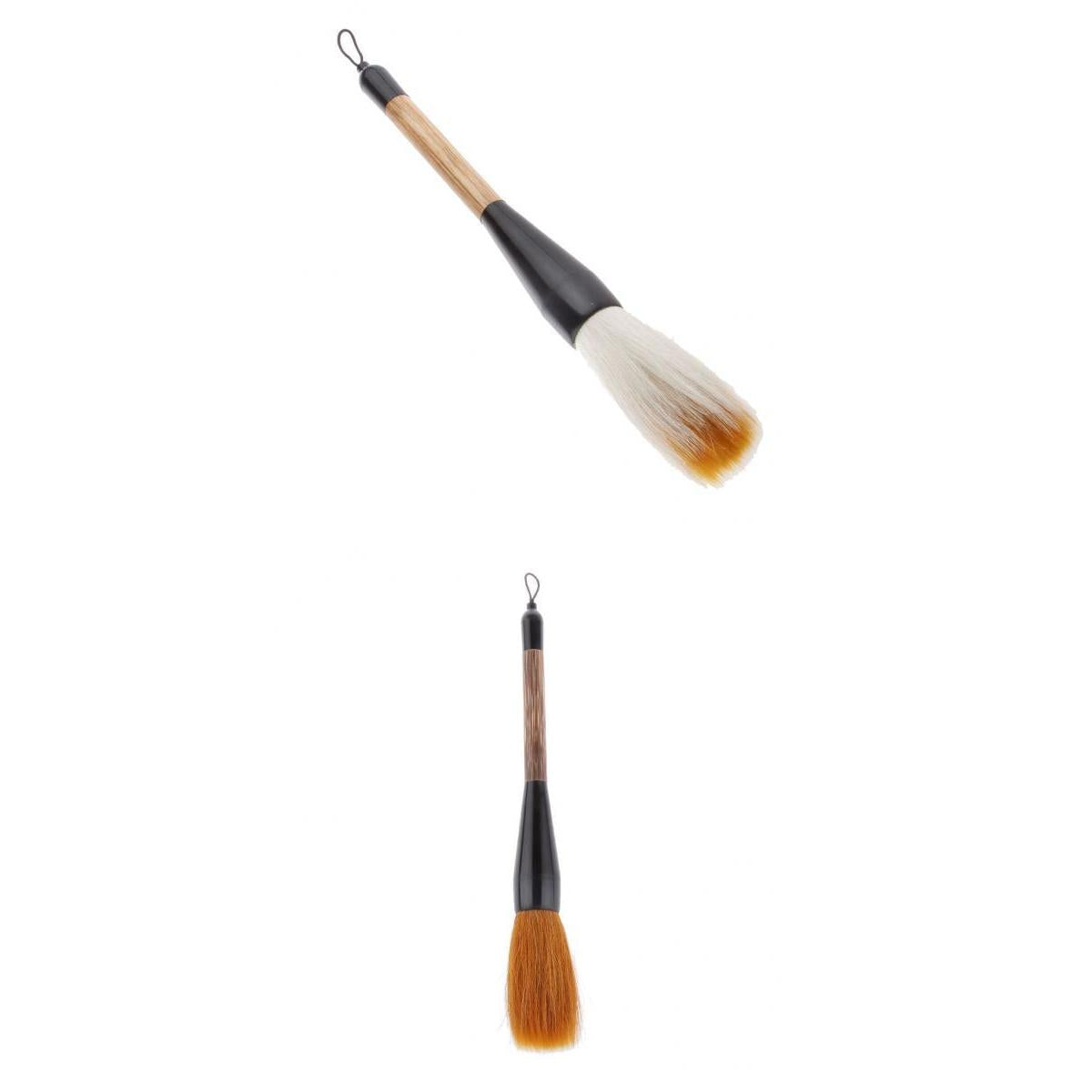 2x Wolf Goat Hair Short Bamboo Shaft Chinese Writing Brush Calligraphy Brush