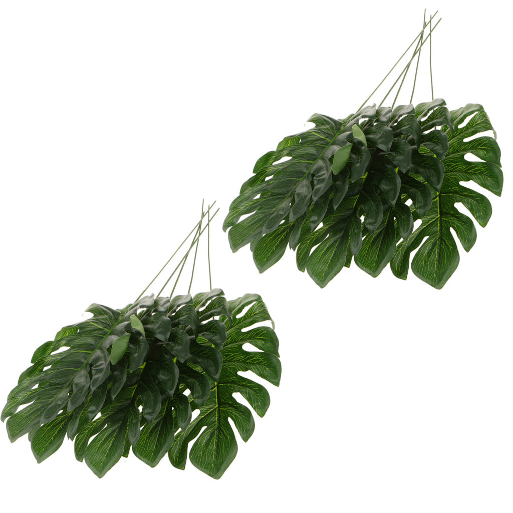10-Pieces Large Artificial Leaf Faux Foliage Leaves DIY Decor Monstera Leaf