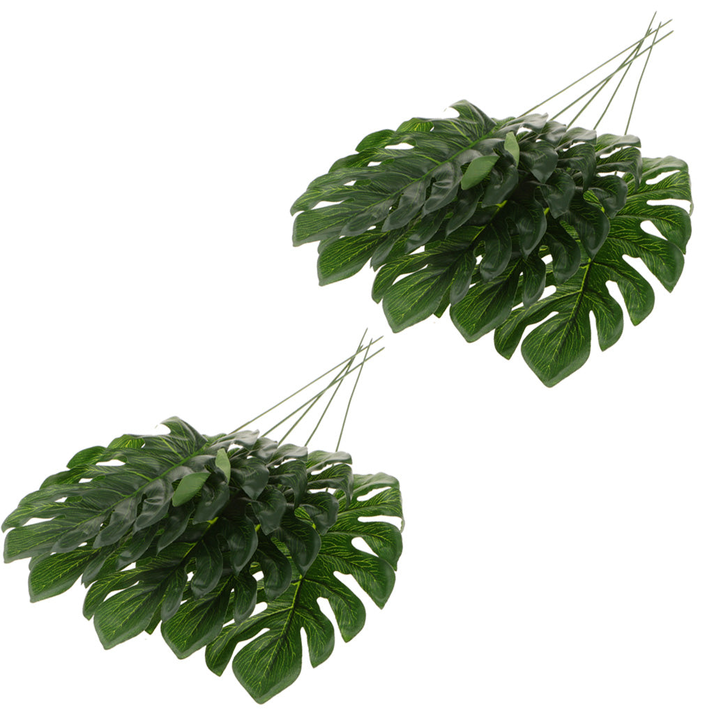 10-Pieces Large Artificial Leaf Faux Foliage Leaves DIY Decor Monstera Leaf