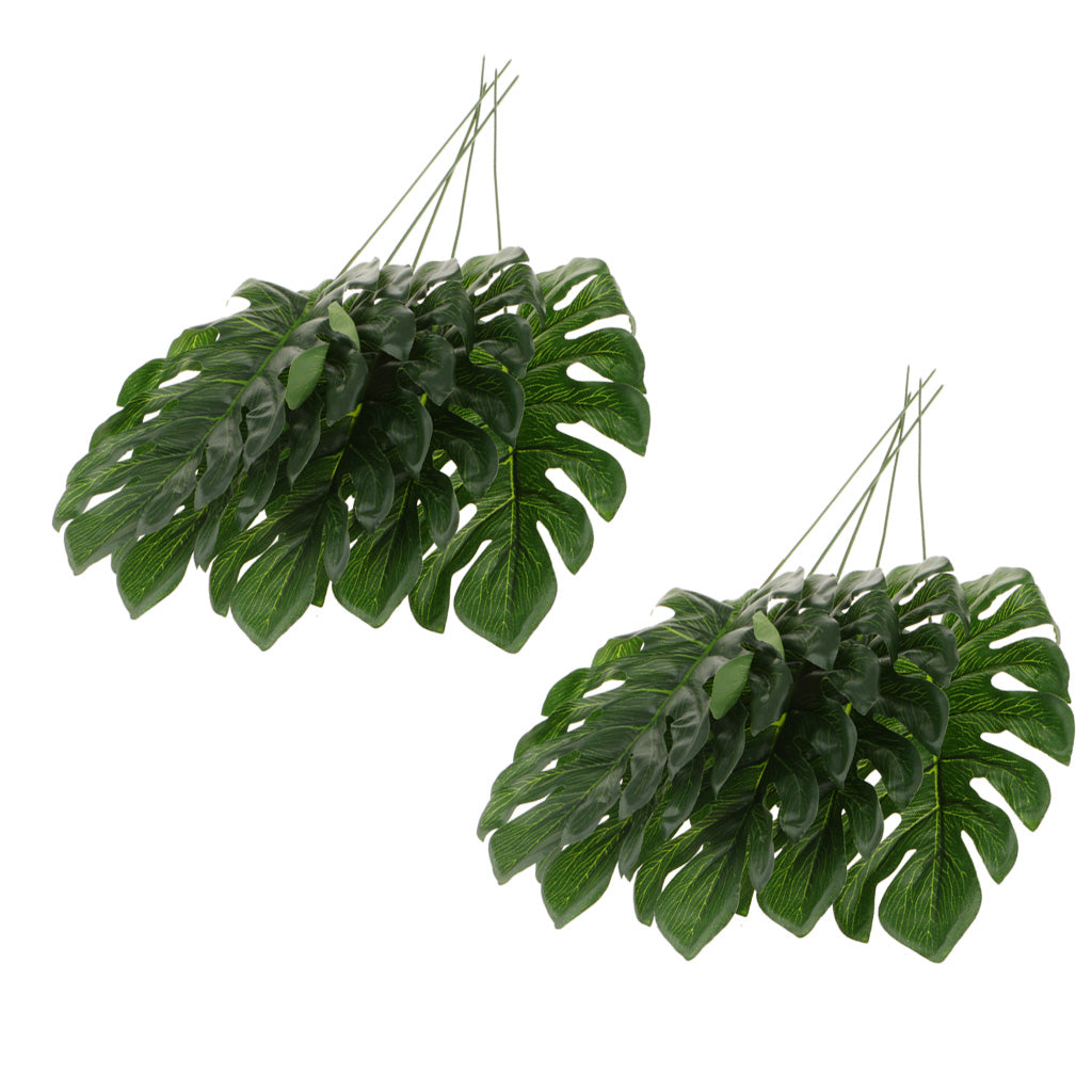 10-Pieces Large Artificial Leaf Faux Foliage Leaves DIY Decor Monstera Leaf
