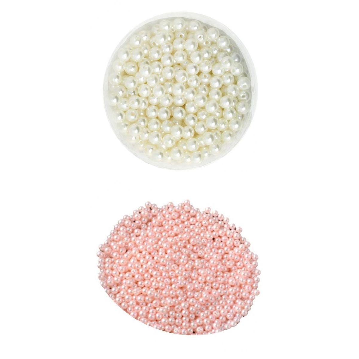 1000 Pieces 6mm Round Imitation Pearl Loose Spacer Beads DIY Jewelry Crafts