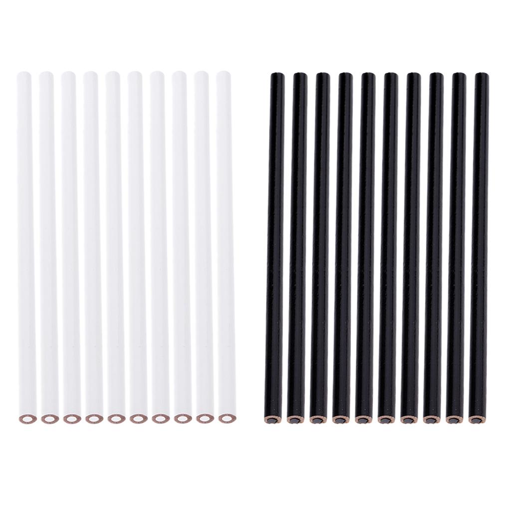 20Pcs White Black China Marker Wax Pencil Non Toxic Glass Metal Wood Fabric
