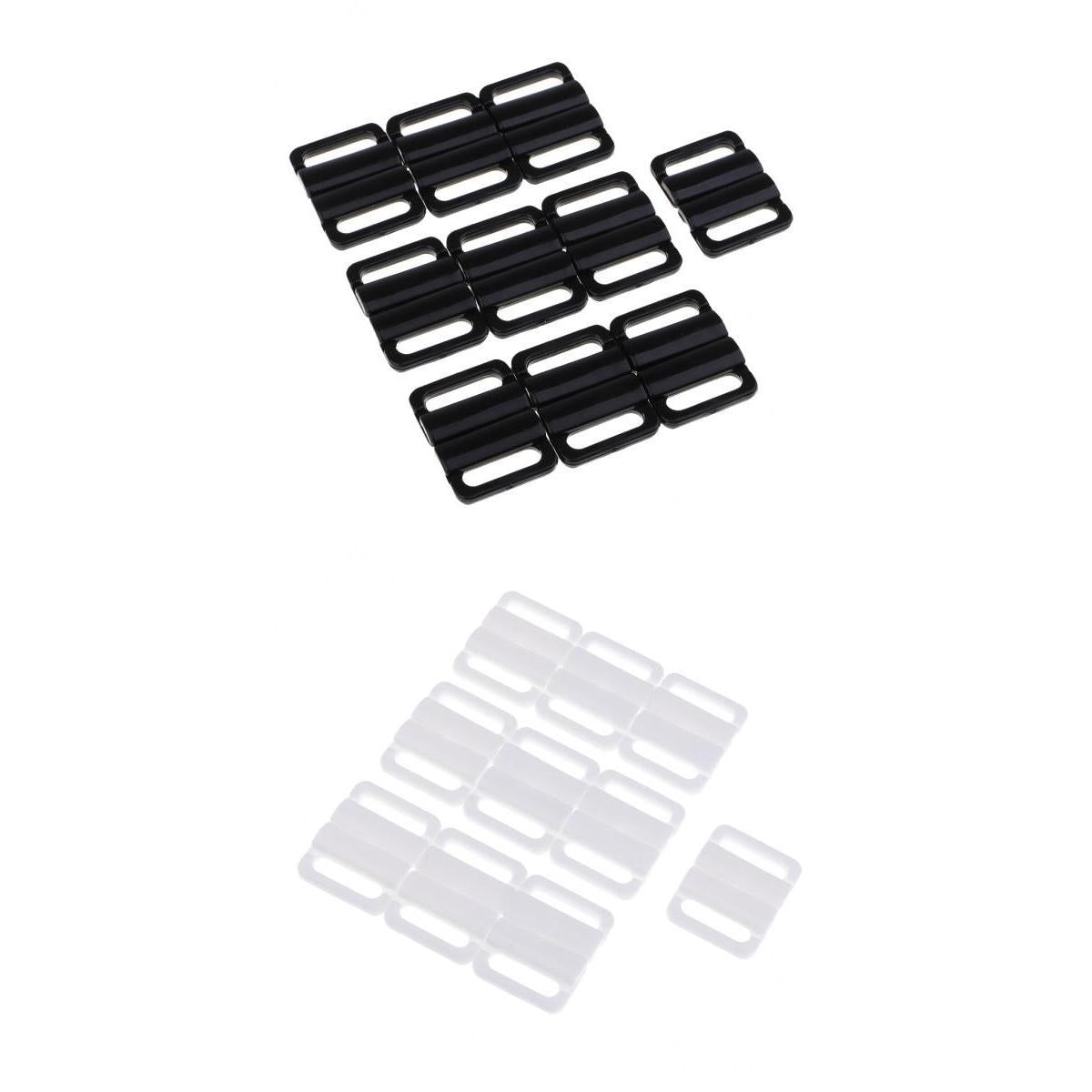 20 Sets Plastic Bikini Bra Clips Hook Swimwear Clicker Bikini Accessory 14mm