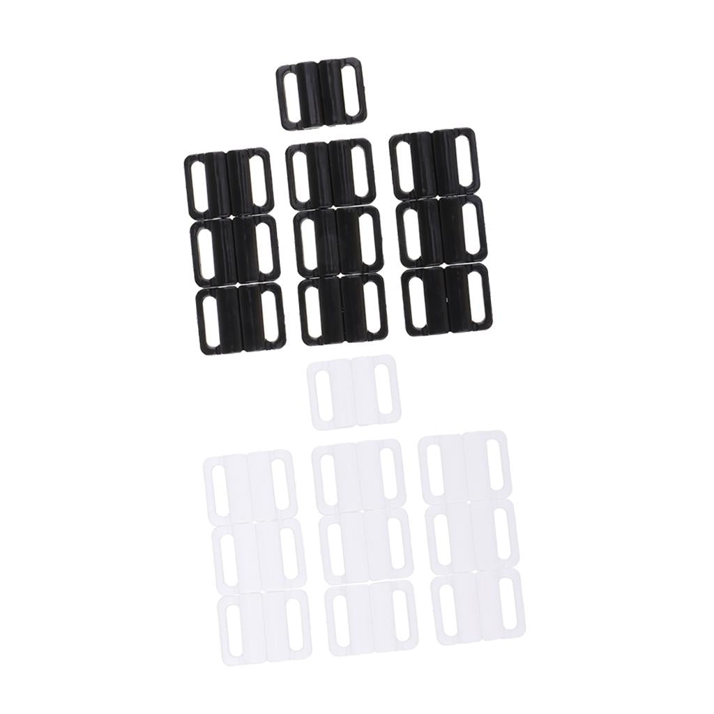 20 Sets Plastic Bikini Bra Clips Hook Swimwear Clicker Bikini Accessory 14mm