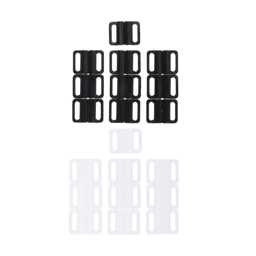 20 Sets Plastic Bikini Bra Clips Hook Swimwear Clicker Bikini Accessory 14mm