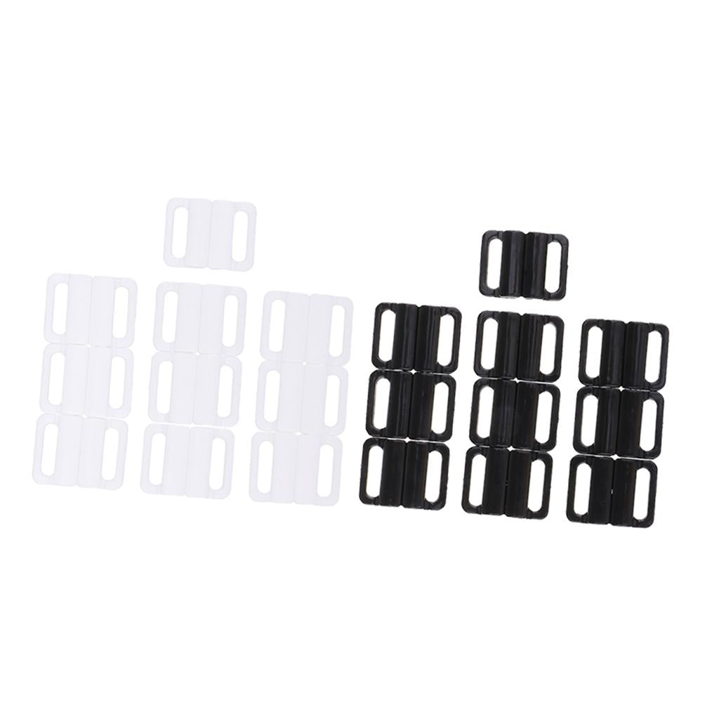 20 Sets Plastic Bikini Bra Clips Hook Swimwear Clicker Bikini Accessory 14mm