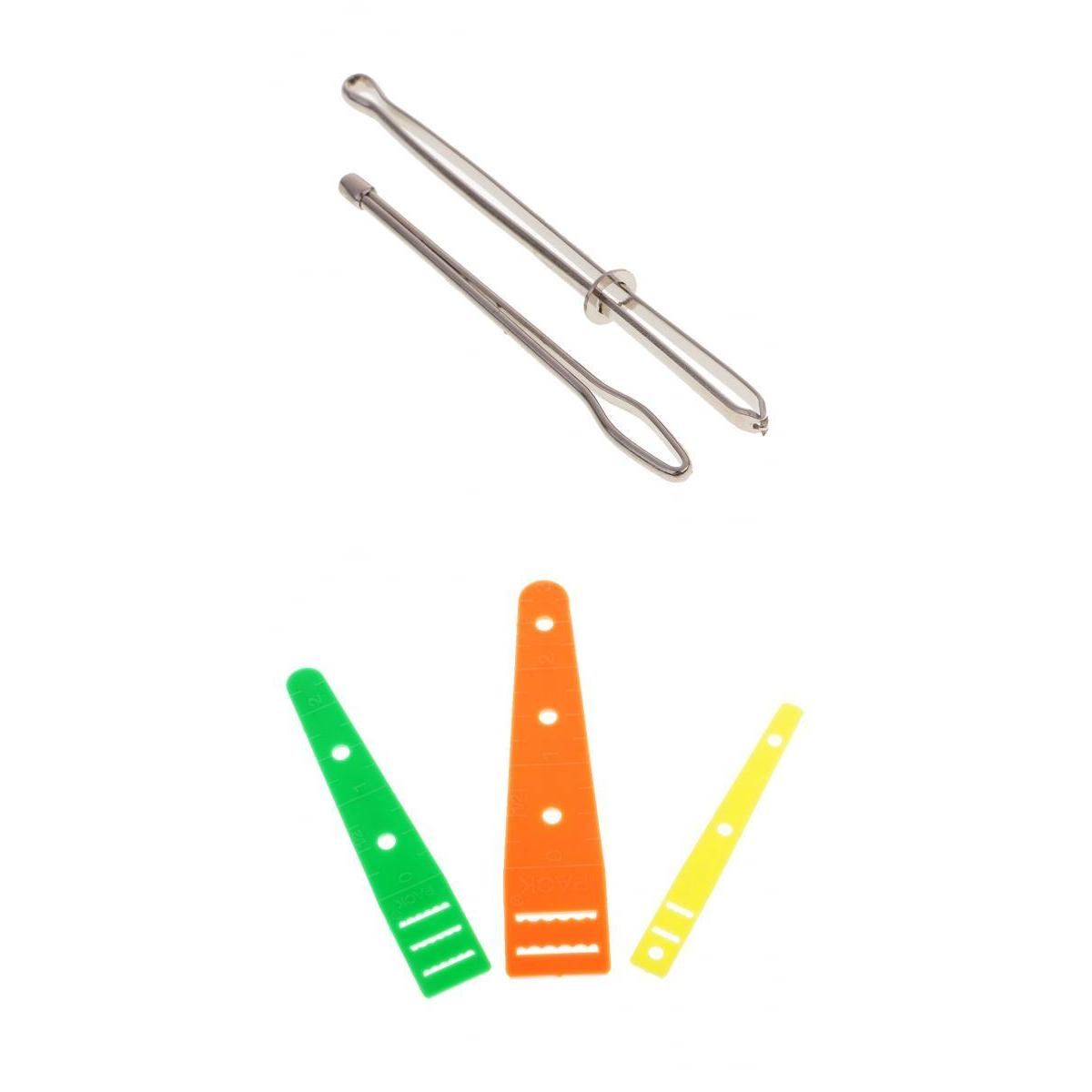 5pcs Assorted Bodkin Needles Threader Tweezers Elastic Threaders Guides
