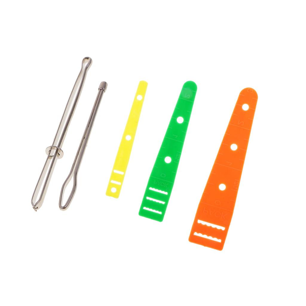 5pcs Assorted Bodkin Needles Threader Tweezers Elastic Threaders Guides