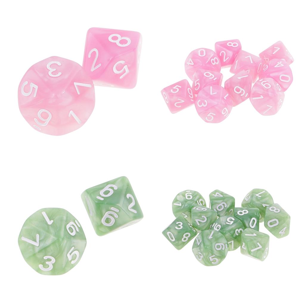 20pcs 10 Sided D10 Polyhedral Dice for DnD Board Game
