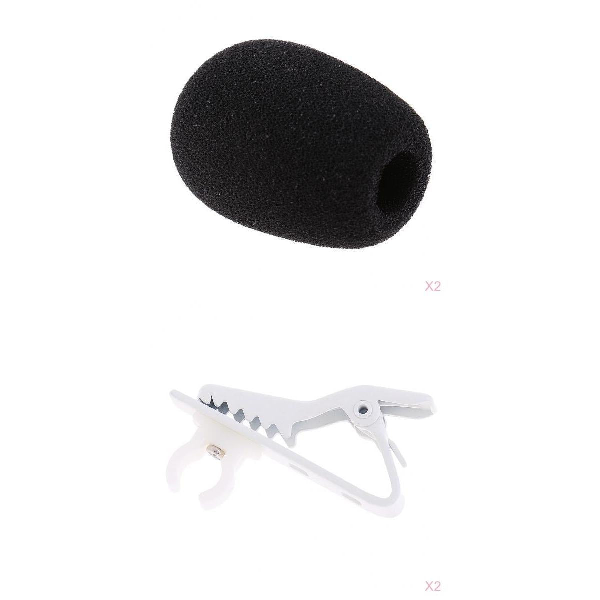 6mm Ring Type Lavalier Microphone Tie Clip+Microphone Windshiled Foam Cover