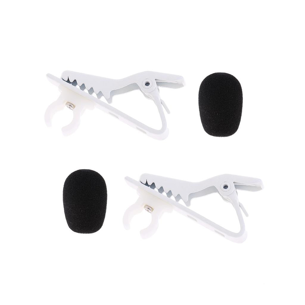 6mm Ring Type Lavalier Microphone Tie Clip+Microphone Windshiled Foam Cover