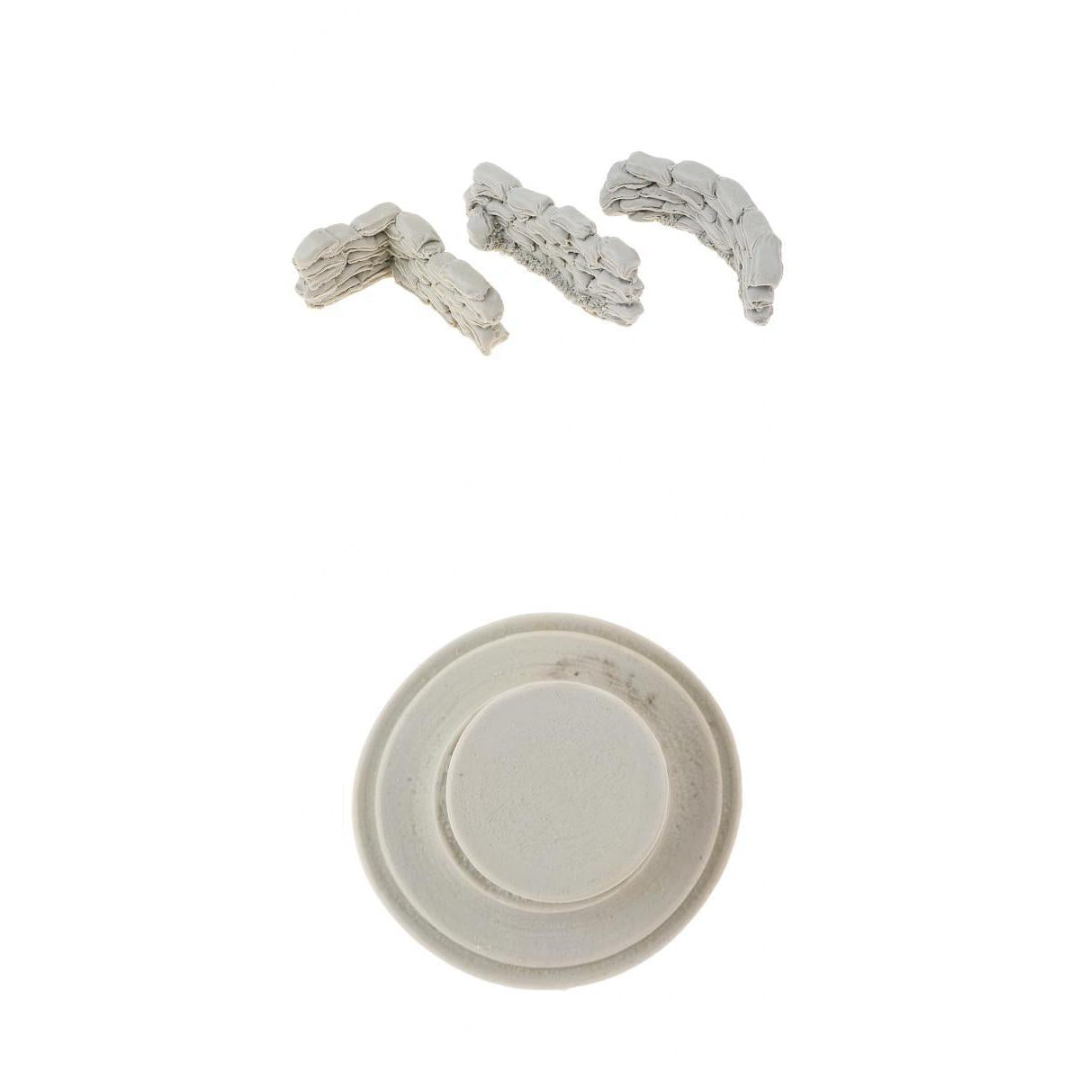 1/35 Resin Soldier Scenario Accessory Sandbag Walls and Bust Base Resin Kit