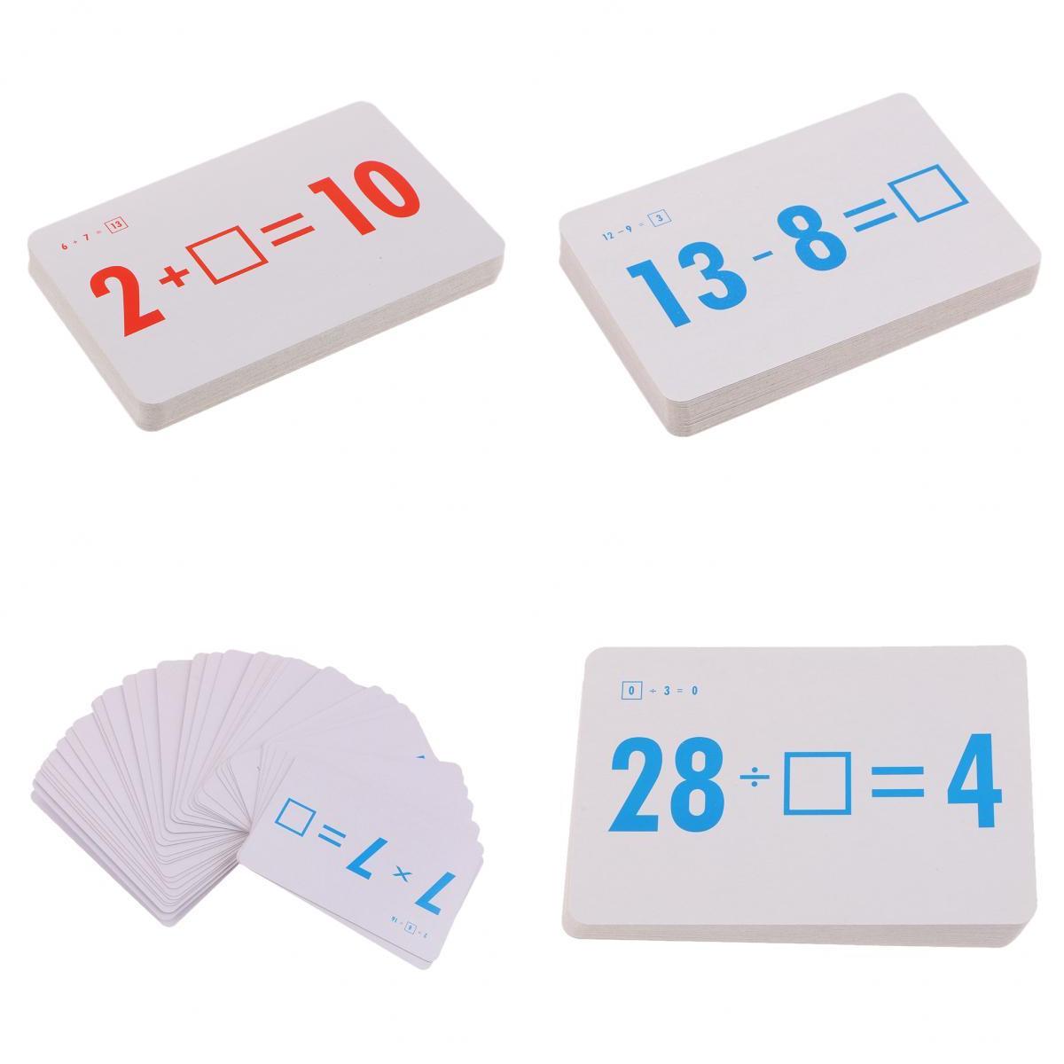 144 Pieces Math Flash Cards for Elementary School Educational Materials