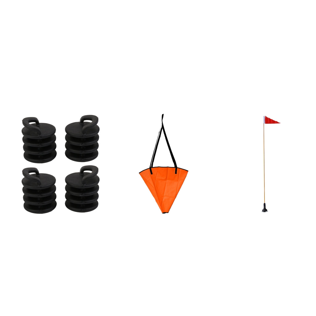 12x Kayak Scuppers Boat Sea Anchor Drogue Kayak Safety Flag Boat Accessories