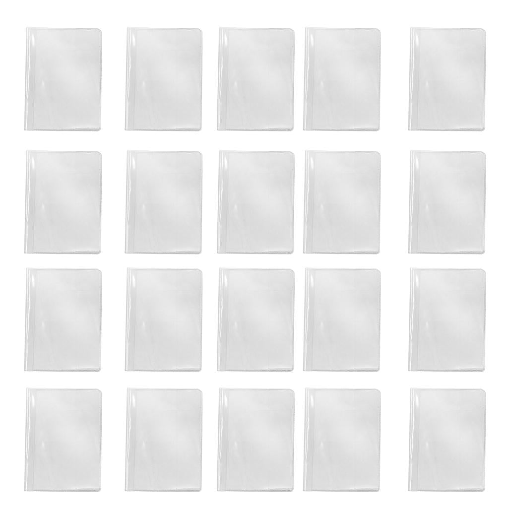 20Pieces Waterproof Passport Cover Plastic ID Card Protector Case Clear
