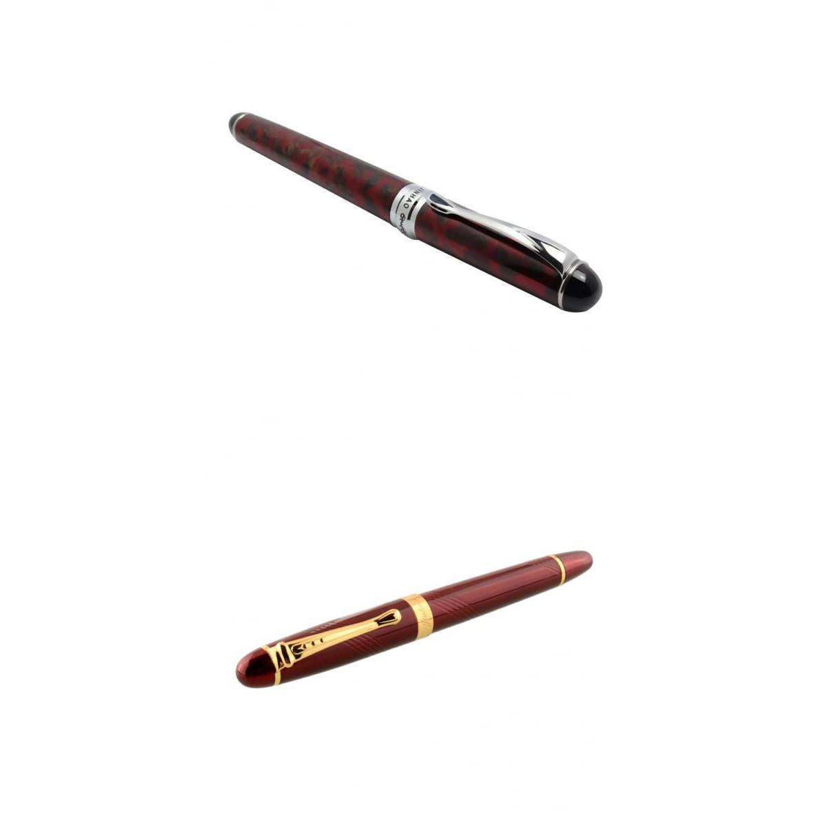 2pcs Luxury Jinhao X450 X750 Fine Nib Fountain Pen Ink Pens Red & Ice Red
