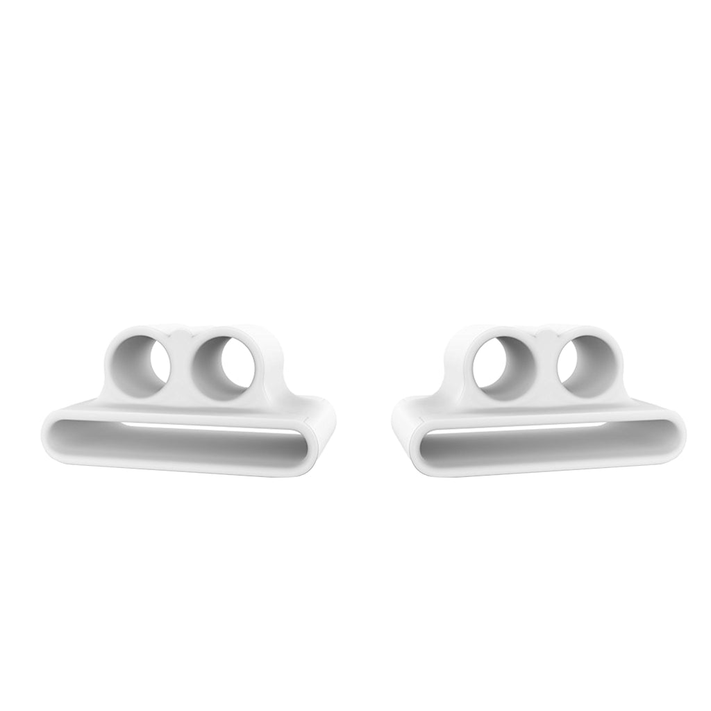 2 XSilicone Case Belt Holder Portable Anti-lost Strap for Apple AirPod White